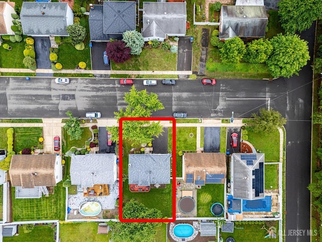 115 Broadway Ave, Colonia, NJ 07067 - aerial view of residential area featuring property boundaries highlighted