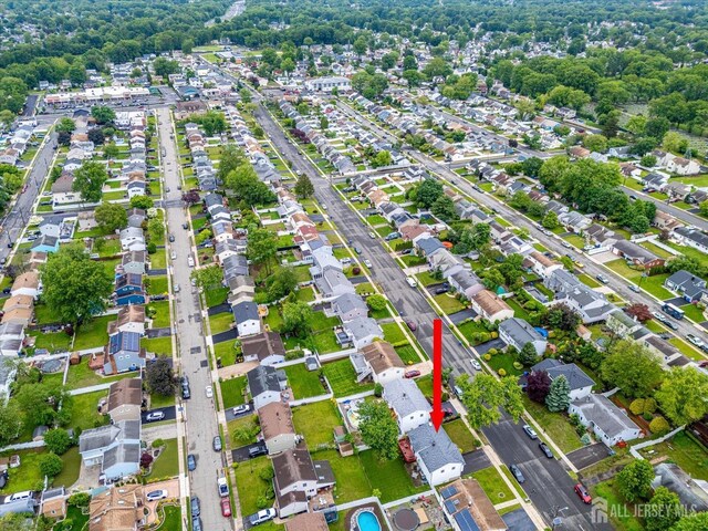 115 Broadway Ave, Colonia, NJ 07067 - aerial view of property's location with nearby suburban area