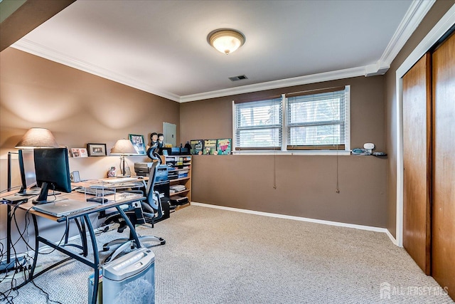 115 Broadway Ave, Colonia, NJ 07067 - office space featuring carpet flooring, crown molding, and baseboards