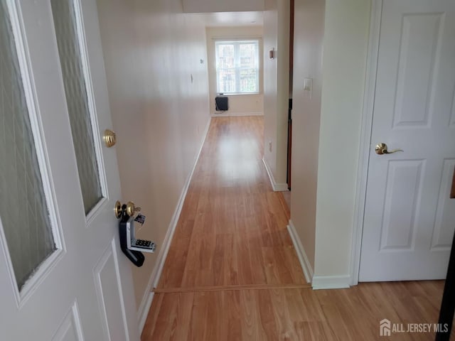304 Woodbridge Commons Way, Iselin, NJ 08830 - hall with light wood-style flooring and baseboards