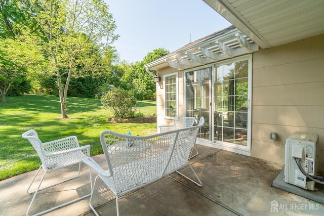 view of patio with a pergola