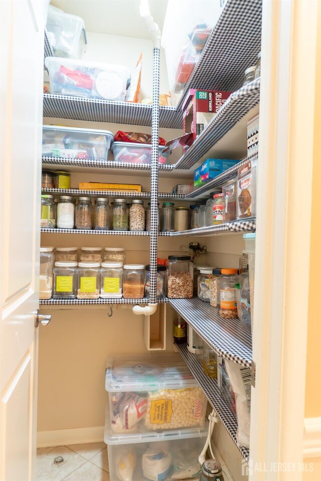 view of storage area