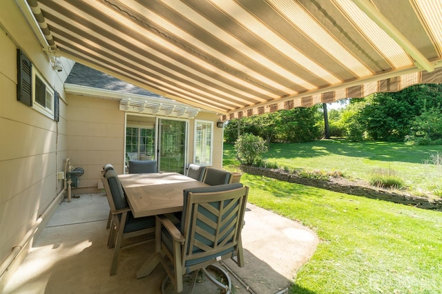 view of patio with outdoor dining area