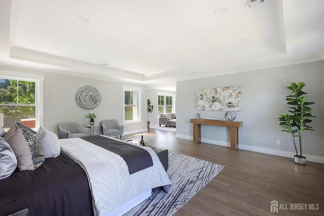 14 Thomasine St, Edison, NJ 08817 - bedroom with a tray ceiling, wood finished floors, and ornamental molding