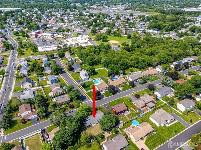 108 Smith St, South Plainfield, NJ 07080 - aerial view of property and surrounding area featuring nearby suburban area