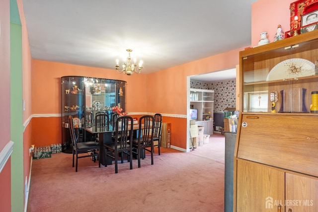 32 Astor Ct, Sayreville, NJ 08872 - dining area featuring a chandelier and carpet floors