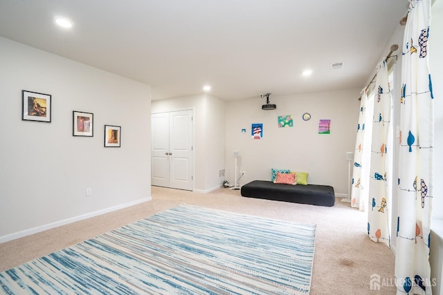102 Matutina Rd, Monroe, NJ 08831 - game room with light colored carpet and recessed lighting
