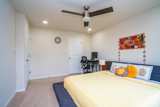 102 Matutina Rd, Monroe, NJ 08831 - carpeted bedroom with recessed lighting and ceiling fan