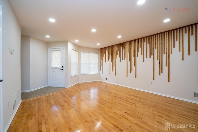 empty room featuring light hardwood / wood-style flooring