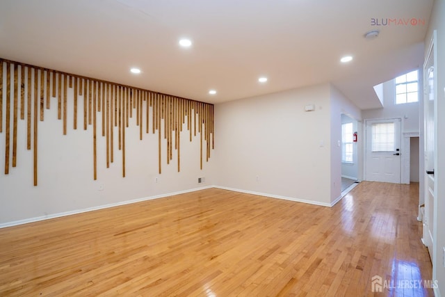 empty room featuring light hardwood / wood-style flooring