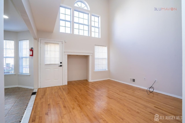 entrance foyer with hardwood / wood-style flooring