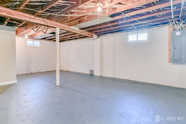 19 W Joffre Ave W, Milltown, NJ 08850 - basement with electric panel and concrete block wall