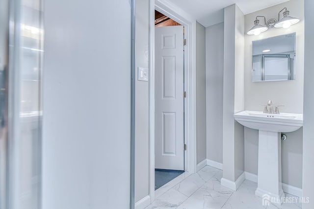 19 W Joffre Ave W, Milltown, NJ 08850 - bathroom featuring marble finish floors and baseboards