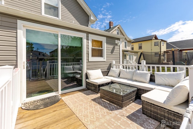 94 2nd St, Keyport, NJ 07735 - wooden terrace featuring an outdoor living space