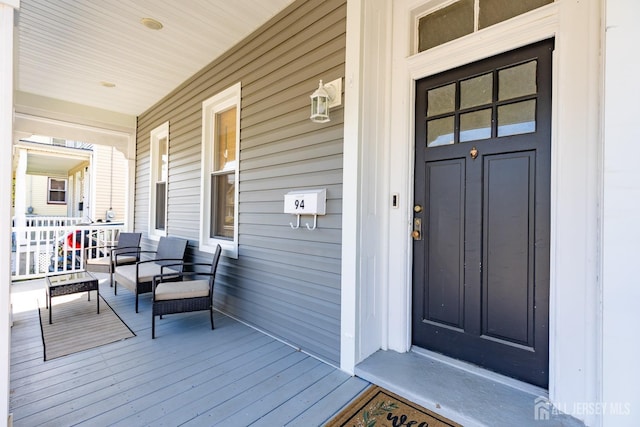 94 2nd St, Keyport, NJ 07735 - property entrance with covered porch