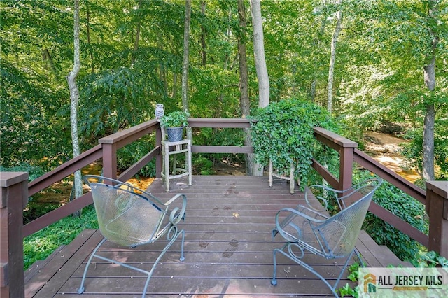 view of wooden terrace