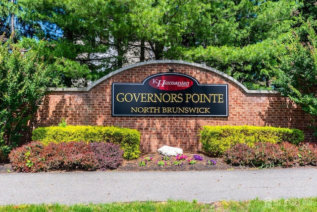 view of community sign