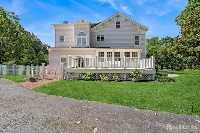 59 S Main St, Cranbury, NJ 08512 - view of front of property with a deck and a gate