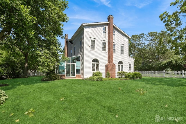 59 S Main St, Cranbury, NJ 08512 - back of property featuring a chimney