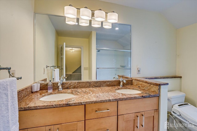 311 Prospect Ave, Dunellen, NJ 08812 - full bathroom with double vanity and a shower stall