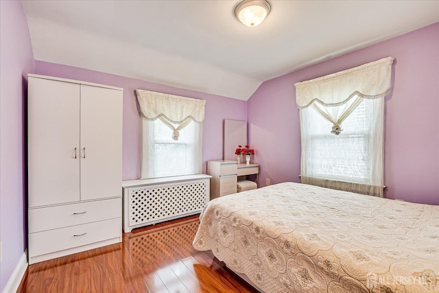 311 Prospect Ave, Dunellen, NJ 08812 - bedroom with vaulted ceiling and wood finished floors