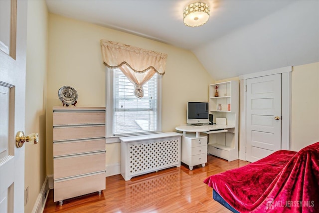 311 Prospect Ave, Dunellen, NJ 08812 - office area featuring lofted ceiling and light wood-style flooring