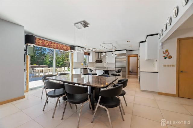 7 Leighton Dr, East Brunswick, NJ 08816 - dining room with baseboards and light tile patterned flooring
