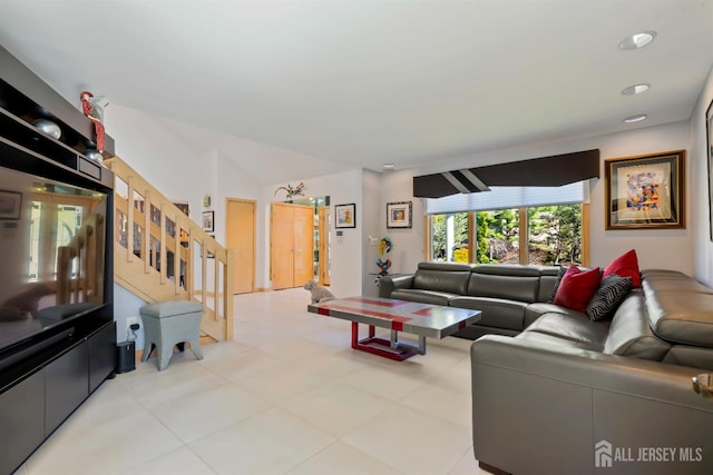 7 Leighton Dr, East Brunswick, NJ 08816 - living room with stairway