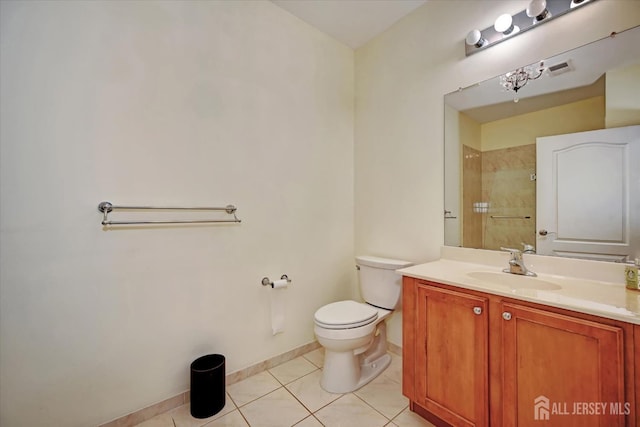 7102 Falston Cir, Old Bridge, NJ 08857 - full bath with vanity, tile patterned floors, and tiled shower