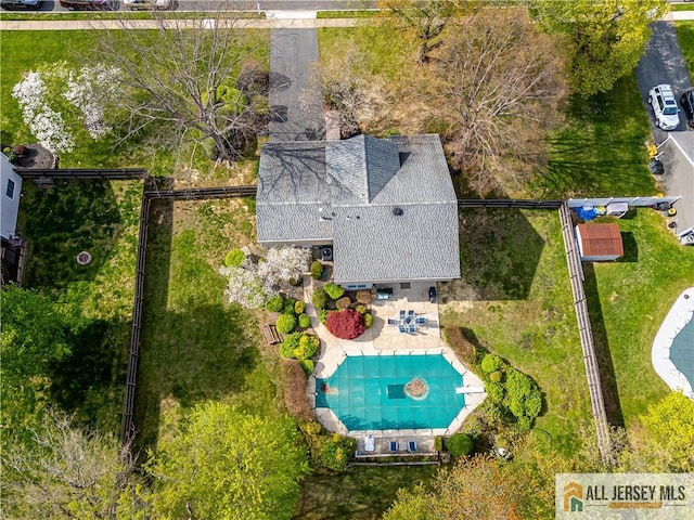 13 Harper Rd, South Brunswick, NJ 08852 - drone / aerial view of a pool area