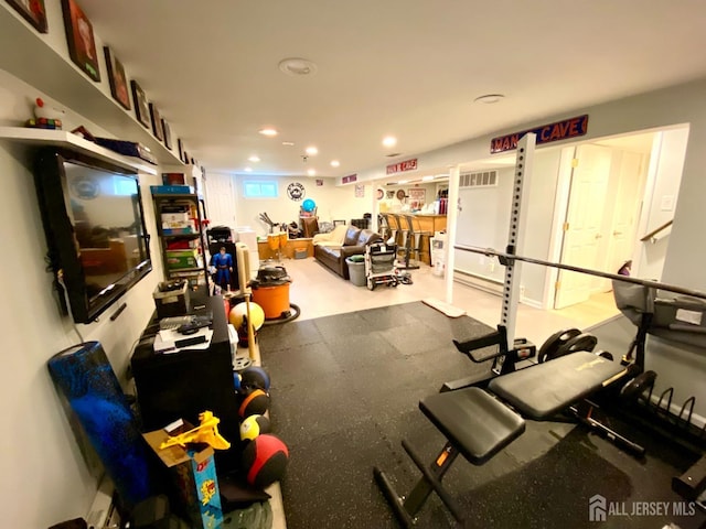 22 E Zoller Rd, East Brunswick, NJ 08816 - exercise room with recessed lighting