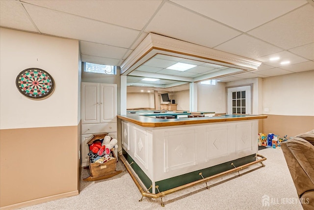 74 Gates Rd, Franklin, NJ 08873 - misc room featuring carpet floors and a drop ceiling