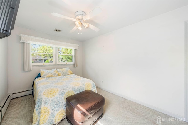 15 E Grant Ave, Colonia, NJ 07067 - carpeted bedroom with baseboard heating and a ceiling fan