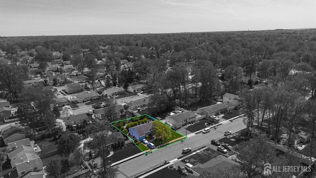 15 E Grant Ave, Colonia, NJ 07067 - view of property location featuring a heavily wooded area and property boundaries highlighted
