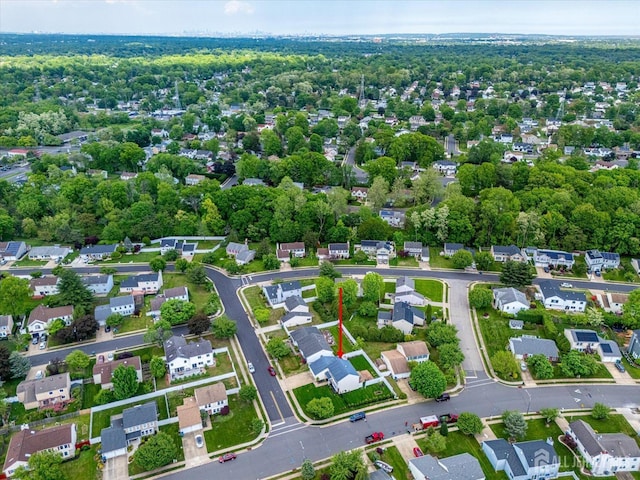 aerial view of residential area