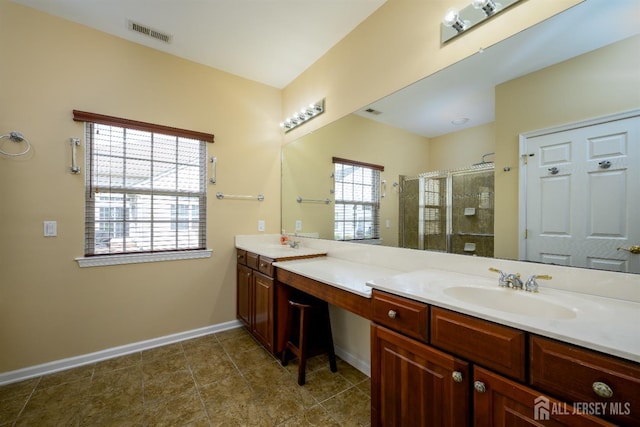 236 Valencia Dr, Monroe, NJ 08831 - full bath featuring baseboards, visible vents, a stall shower, and vanity