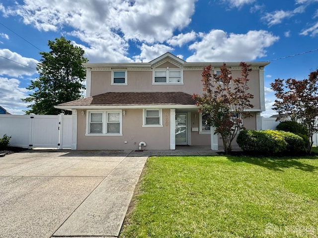 860 Barry Ave, Perth Amboy, NJ 08861 - traditional home featuring stucco siding and a gate