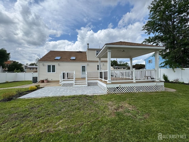 860 Barry Ave, Perth Amboy, NJ 08861 - back of house with a patio area, a deck, and a gazebo