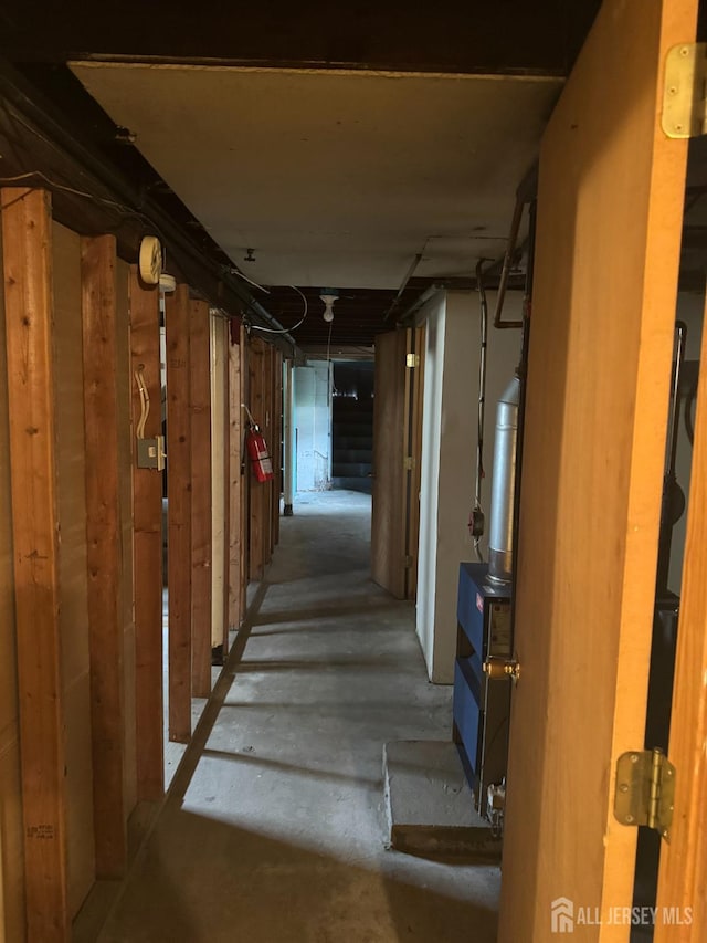 450 Brace Ave, Perth Amboy, NJ 08861 - hall with unfinished concrete floors