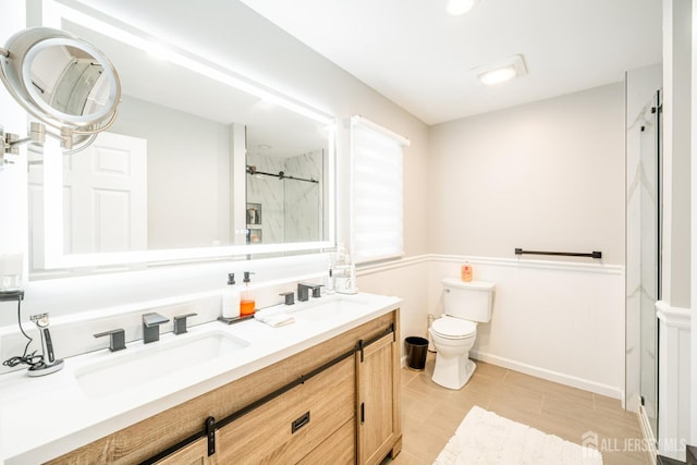 5 Wedgewood Ln, Holmdel, NJ 07733 - full bath with a shower, double vanity, and tile patterned floors