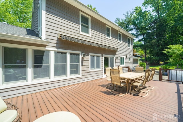 5 Wedgewood Ln, Holmdel, NJ 07733 - wooden terrace featuring outdoor dining space