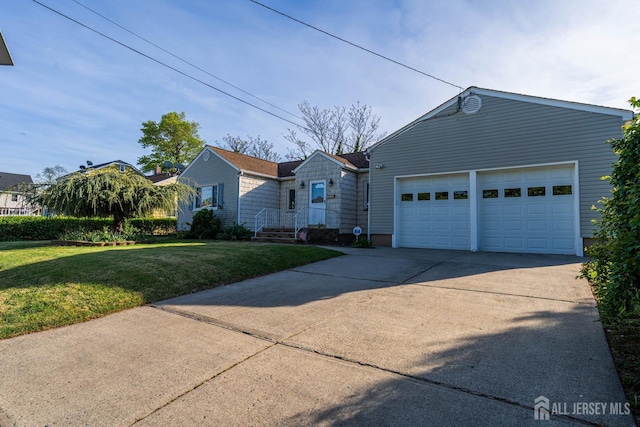 109 Russell St, Woodbridge Proper, NJ 07095 - view of front of property featuring a garage, concrete driveway, and a front yard