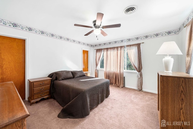 109 Russell St, Woodbridge Proper, NJ 07095 - carpeted bedroom with baseboards and a ceiling fan