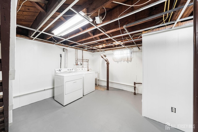 109 Russell St, Woodbridge Proper, NJ 07095 - unfinished basement with separate washer and dryer
