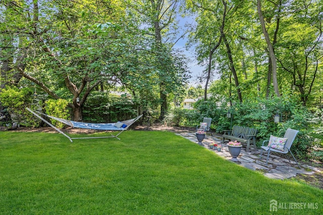 10 Margie Rd, East Brunswick, NJ 08816 - view of grassy yard with a patio area