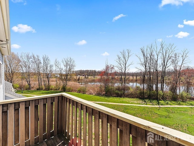 1010 Aspen Dr, Plainsboro, NJ 08536 - balcony featuring a water view