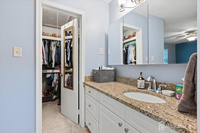 11 Excalibur Ct, Old Bridge, NJ 08857 - bathroom with vanity and a spacious closet