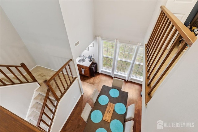 11 Excalibur Ct, Old Bridge, NJ 08857 - stairway with wood finished floors and a high ceiling