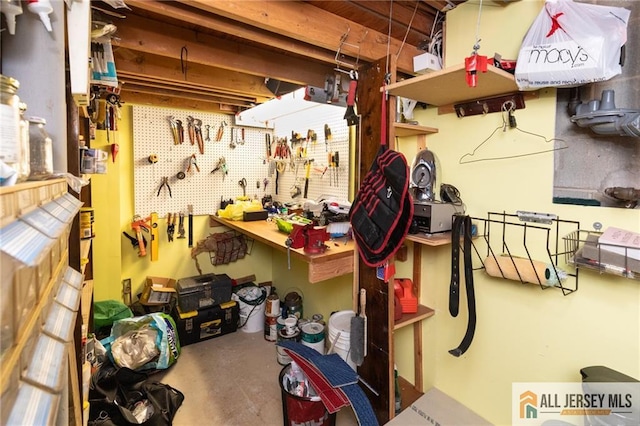 view of storage room