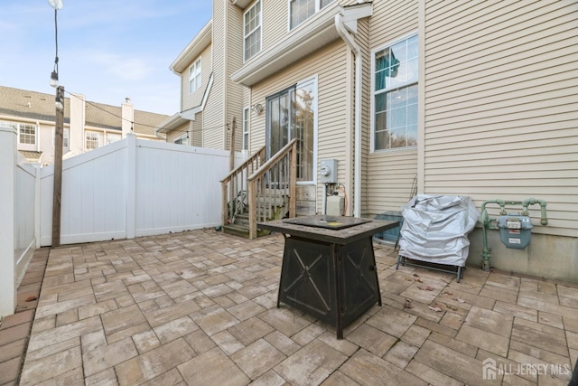 1404 Yarrow Cir S, Brunswick, NJ 08810 - view of patio / terrace with area for grilling and entry steps